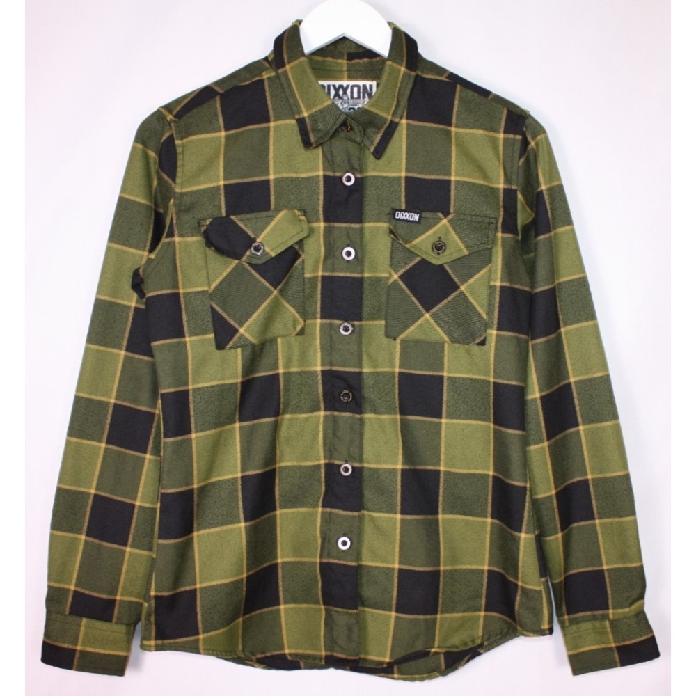 Dixxon Flannel Company Shirt The .223 Green Plaid Button Up Size M Skate Punk